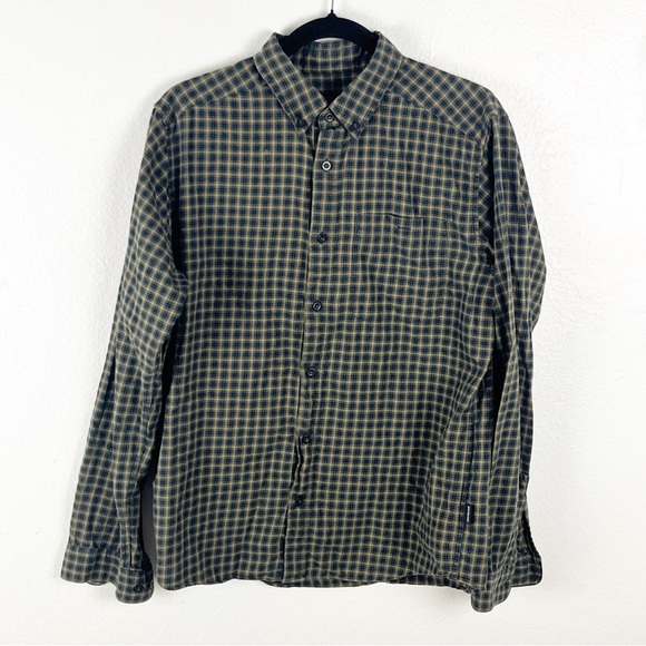Patagonia Other - PATAGONIA 100% Organic Cotton Green Plaid Long Sleeves Button Shirt Size Medium
